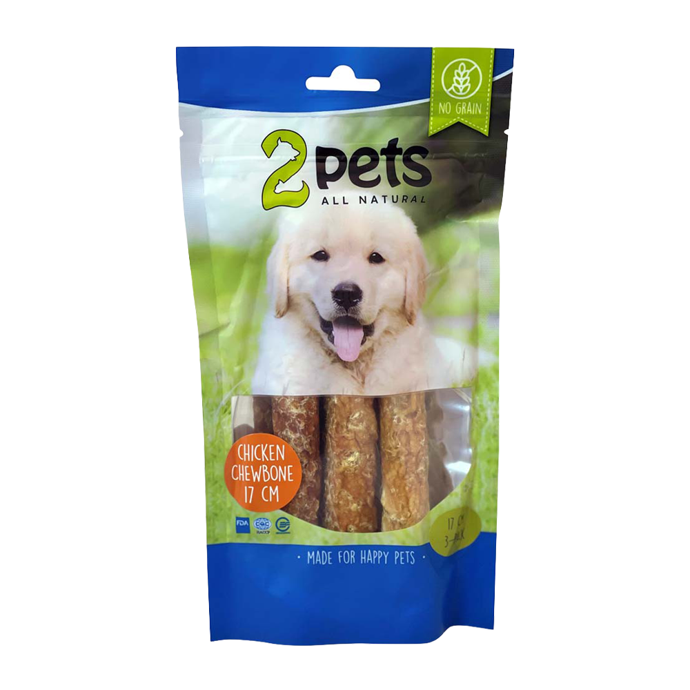2PETS Tuggrulle M Kycklingfilé - 17 CM - 3 PACK