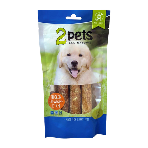2PETS Tuggrulle M Kycklingfilé - 17 CM - 3 PACK