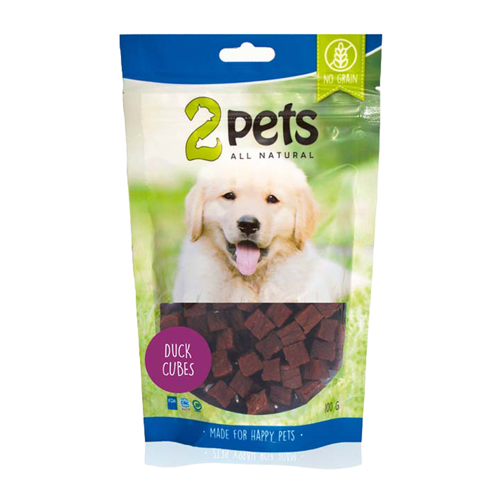 2PETS Dogsnack Duck Cubes - 100 G