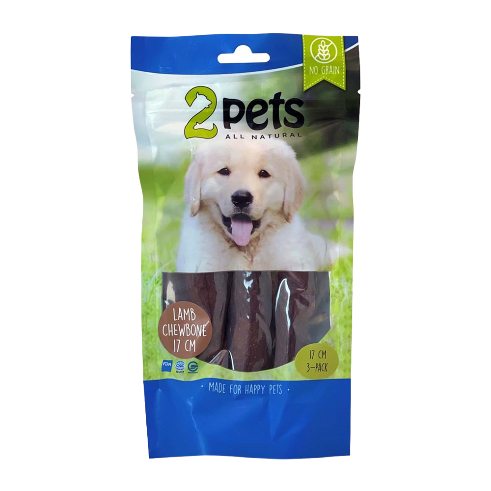 2PETS Tuggrulle M Lamm - 17 CM - 3 PACK