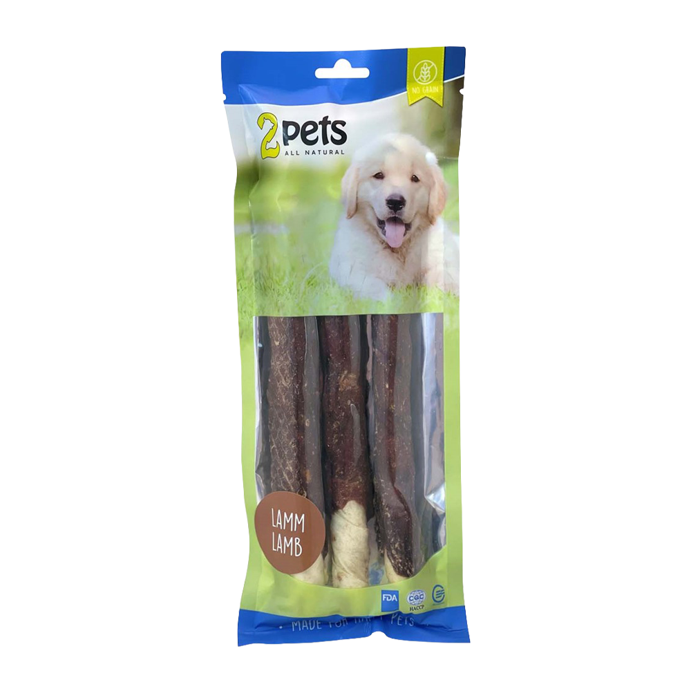 2PETS Tuggrulle M Lamm - 28 CM - 3 PACK