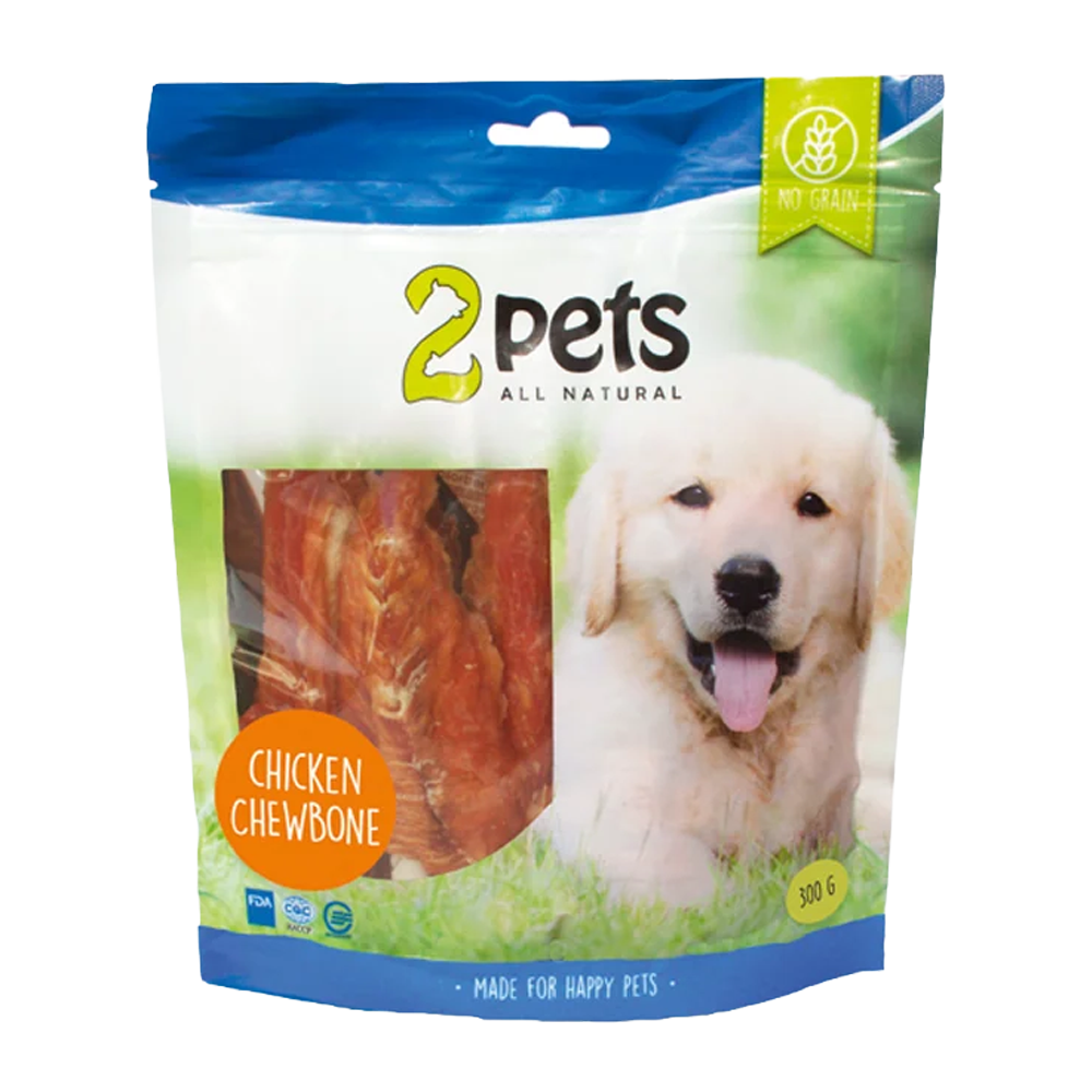 2Pets Hundsnack Kyckling Tuggben - 300 G