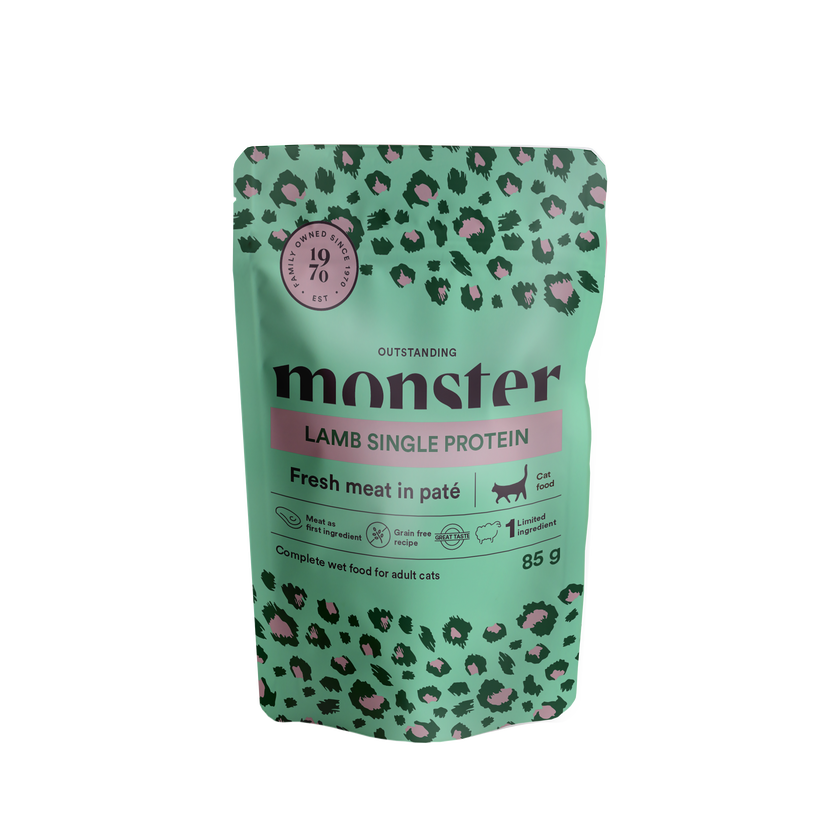 Monster Cat Pouches Adult Lamb 85 g (8-pack)