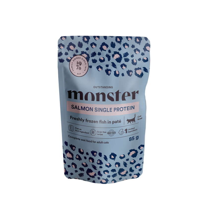 Monster Cat Pouches Adult Salmon - 85 G (8pack)