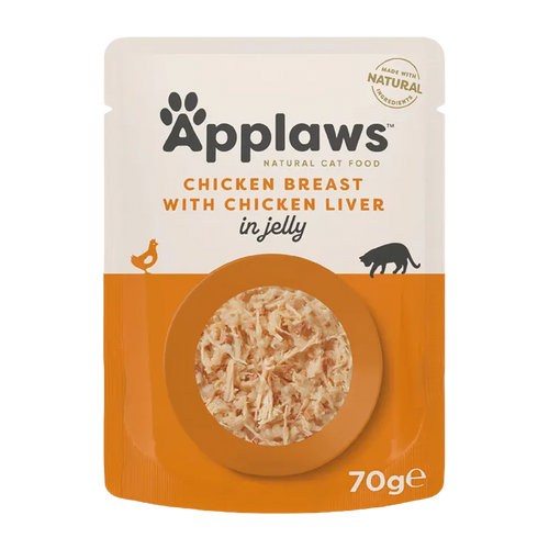 Applaws Katt Påse Kyckling + Lever Gelé - 70 G