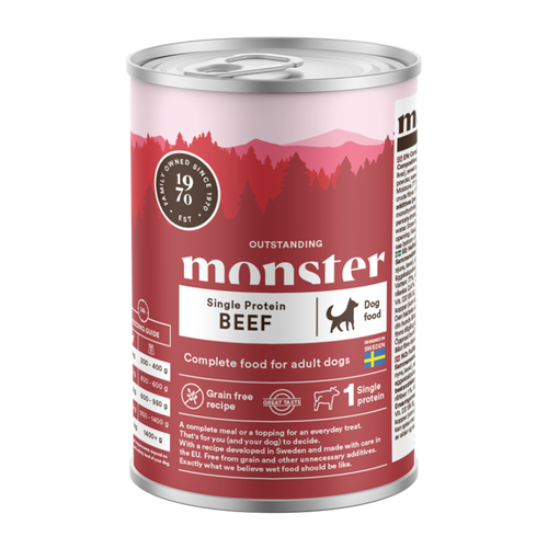 Monster Dog Adult Single Beef Burk - 400 G