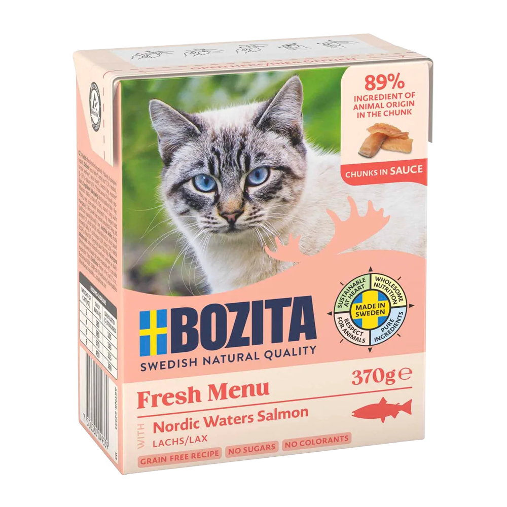 Bozita Bitar i Sås med Lax - 370 G