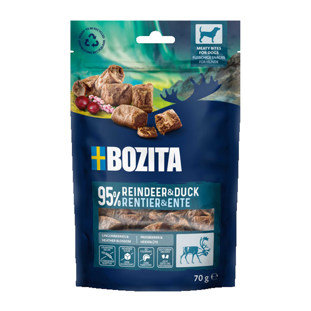 Bozita Snacks Meaty Bites Reindeer & Duck - 70g
