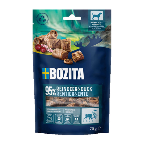 Bozita Snacks Meaty Bites Reindeer & Duck - 70g