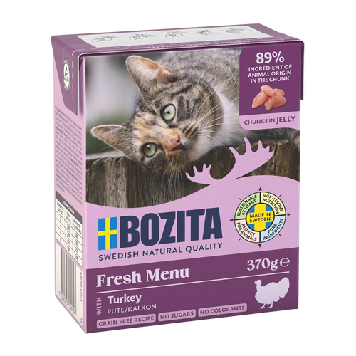 Bozita Bitar i Gelé med Kalkon - 370 G