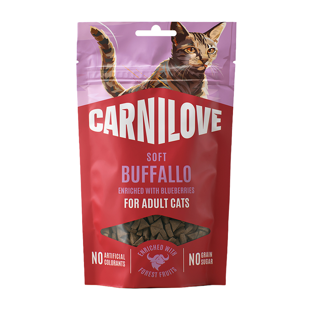 CL Cat Soft Snack Buffallo enriched with Blueberries - 50 G