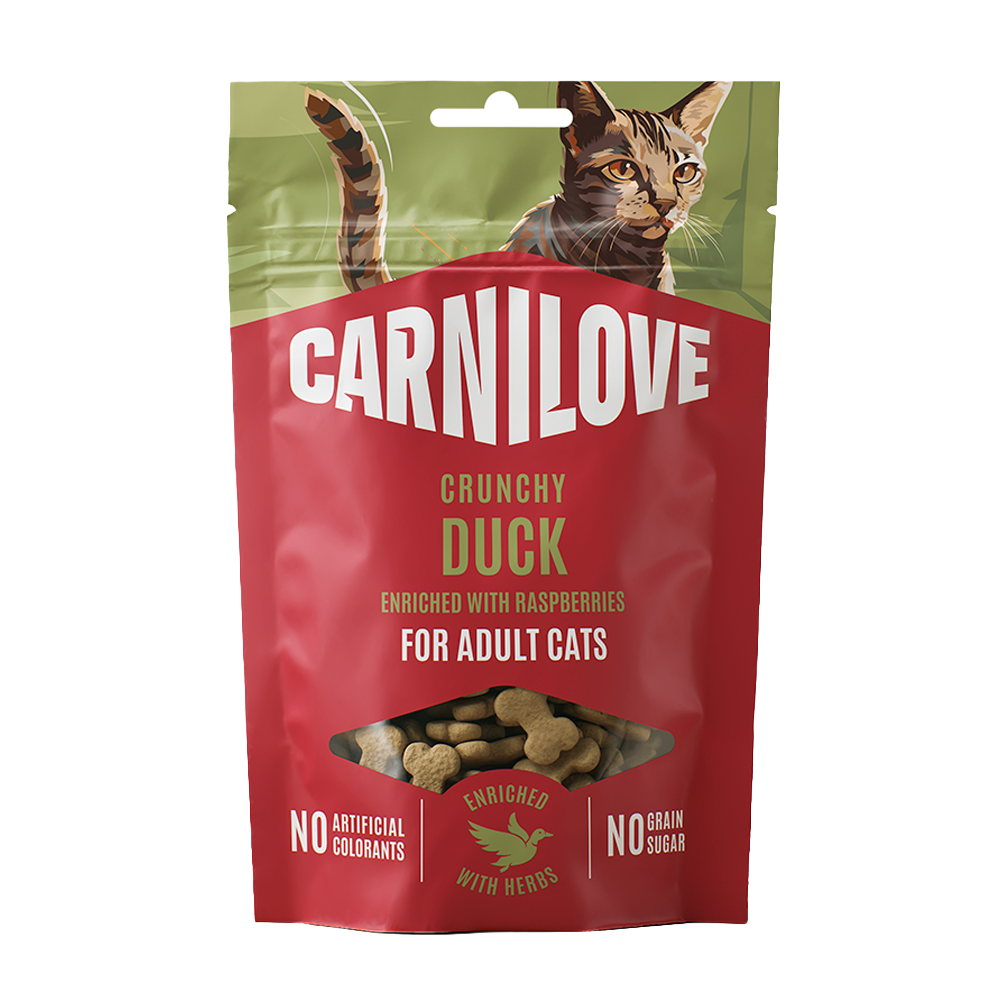 CL Cat Crunchy Snack Duck enriched with Raspberries - 50 G