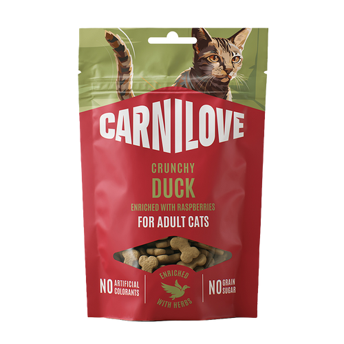 CL Cat Crunchy Snack Duck enriched with Raspberries - 50 G