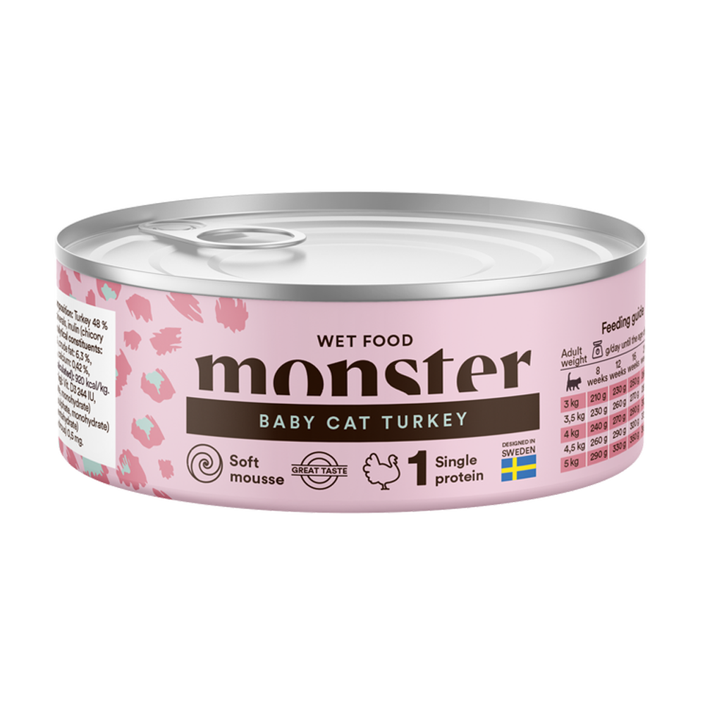 Monster Cat Baby Mousse Burk - 100 g