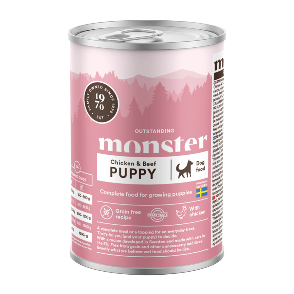 Monster Dog Puppy Chicken Burk - 400 G