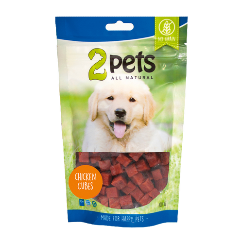 2PETS Dogsnack Chicken Cubes - 100 G