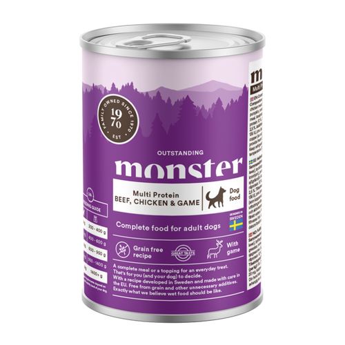 Monster Dog Multi Beef/ Chick/ Game Burk - 400 G