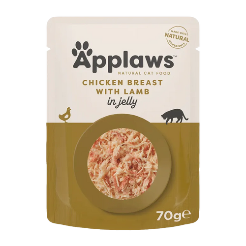 Applaws Katt Påse Kyckling + Lamm Gelé - 70 G