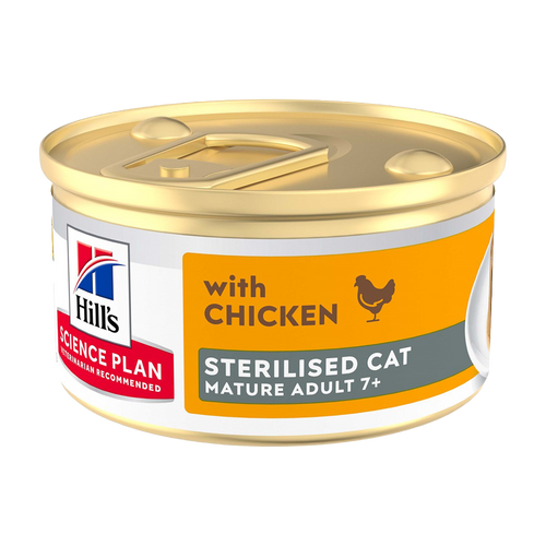 Hill's Science Plan Sterilised Cat Mature Adult 7+ Mousse med kyckling - 85g