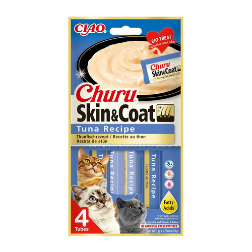 Churu Skin & Coat Tonfisk - 4 ST | Endast 49 kr! - Zoogiganten