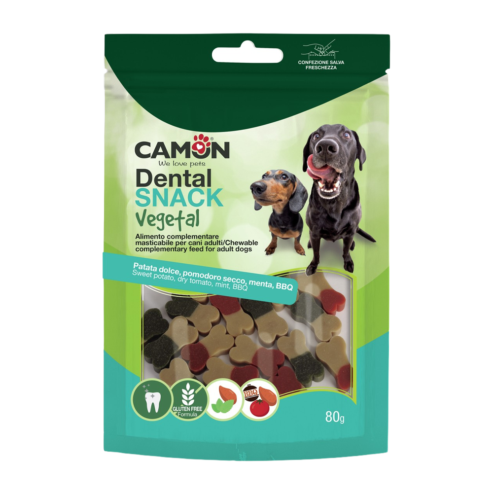 Veg. Dental Snacks - sötpotatis/mynta/tomat/BBQ