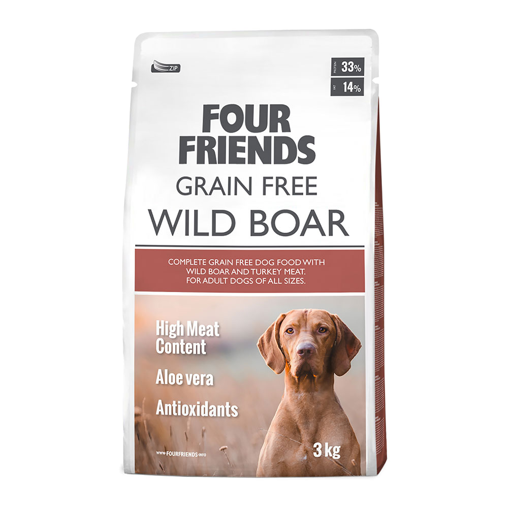 Fourfriends Dog Grain Free Vildsvin | Endast 399 kr! - Zoogiganten