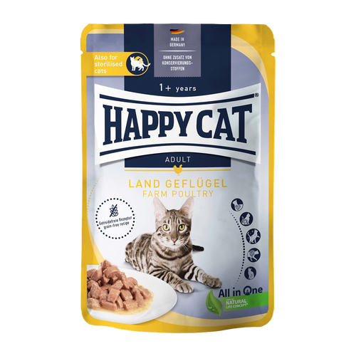 HappyCat våt/sås, fågel - 85 g