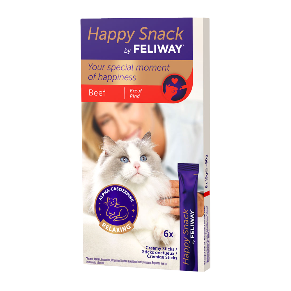 Happy Snack by Feliway Beef - 6 X 15 G