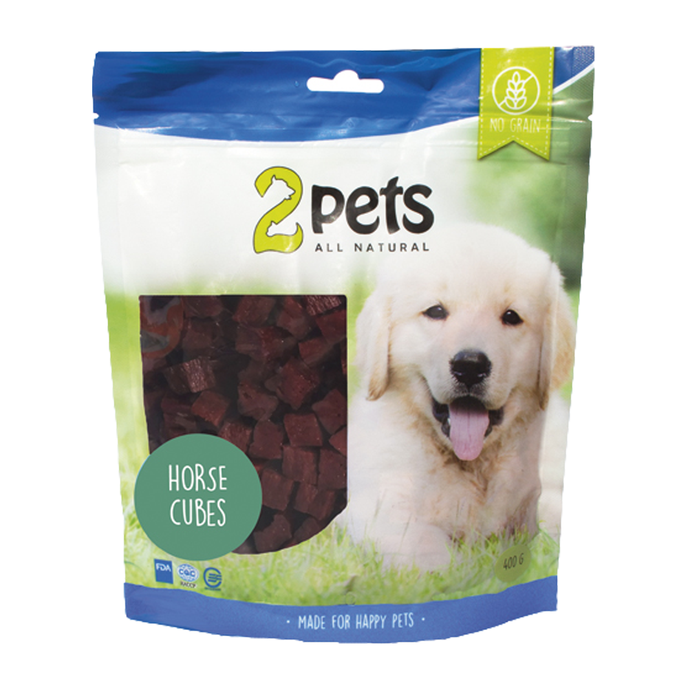 2PETS Dogsnack Horse Cubes - 400 G