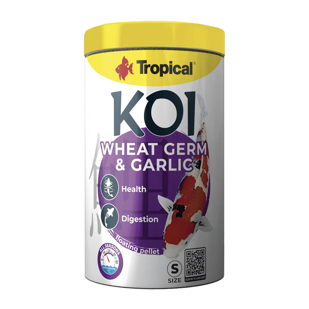 Tropical New Koi Wheat Germ & Garlic Pellet Size S