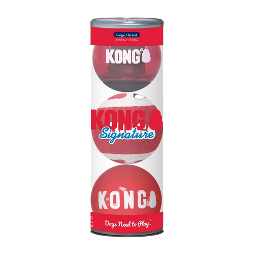 Kong Signature Balls 3 - Pack Large Mix - 8,2 CM