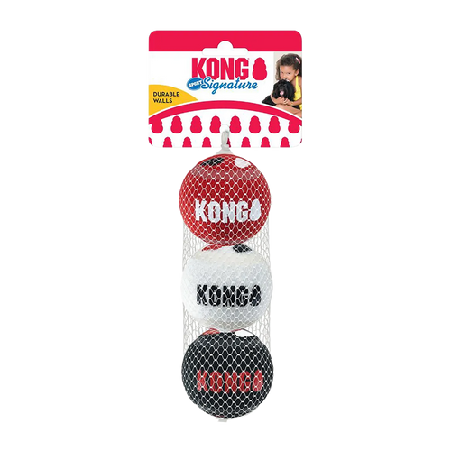 Kong Signature Sport Balls - 3PACK M 6,5CM