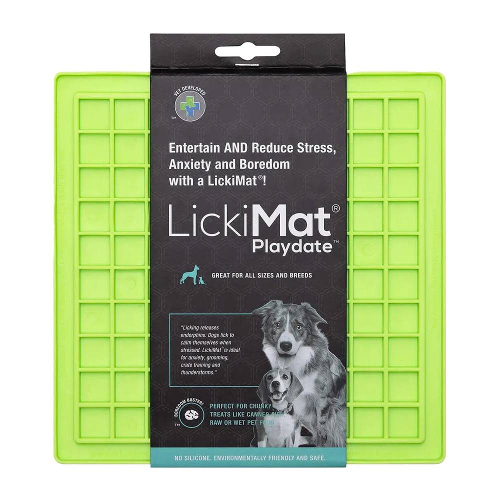 Hundskål Lickimat Playdate Grön - 20x20 CM