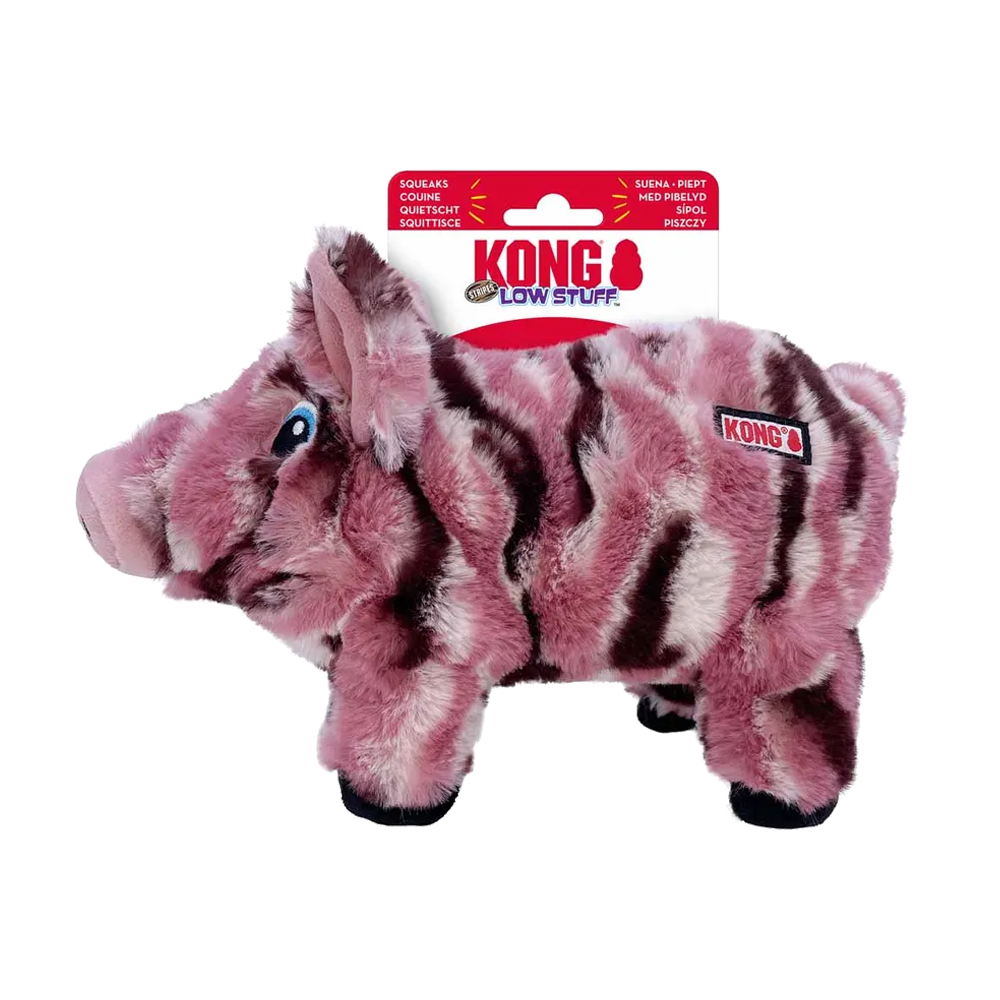Kong Low Stuff Stripes Pig - 16,5x26,5x7,5 CM