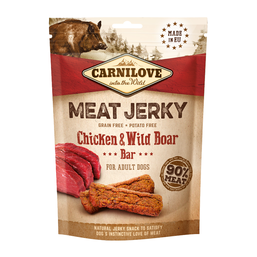 Carnilove Jerky Kyckling & Vildsvin Bar – 100 G