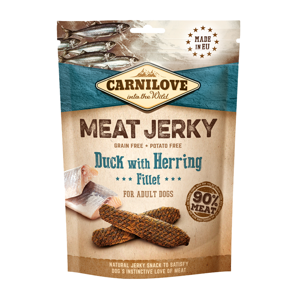 Carnilove Jerky Duck med Sillfilé - 100 G
