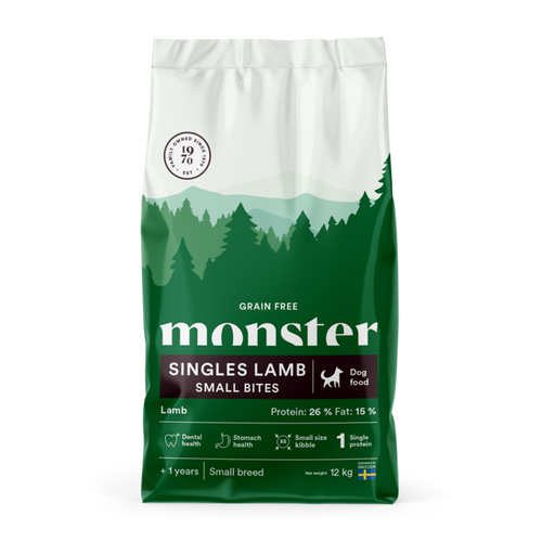 Monster Dog Gf Singles Lamb Small Bites - 12 KG