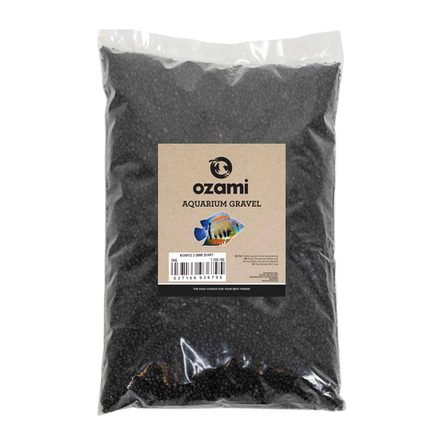 Ozami Aquarium Gravel 2–3 mm, svart - 2 KG