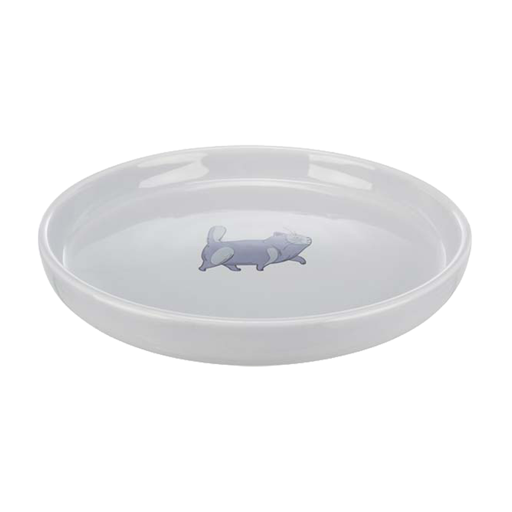 Skål Fat Cat Låg/Bred Keramik - 0.6 L