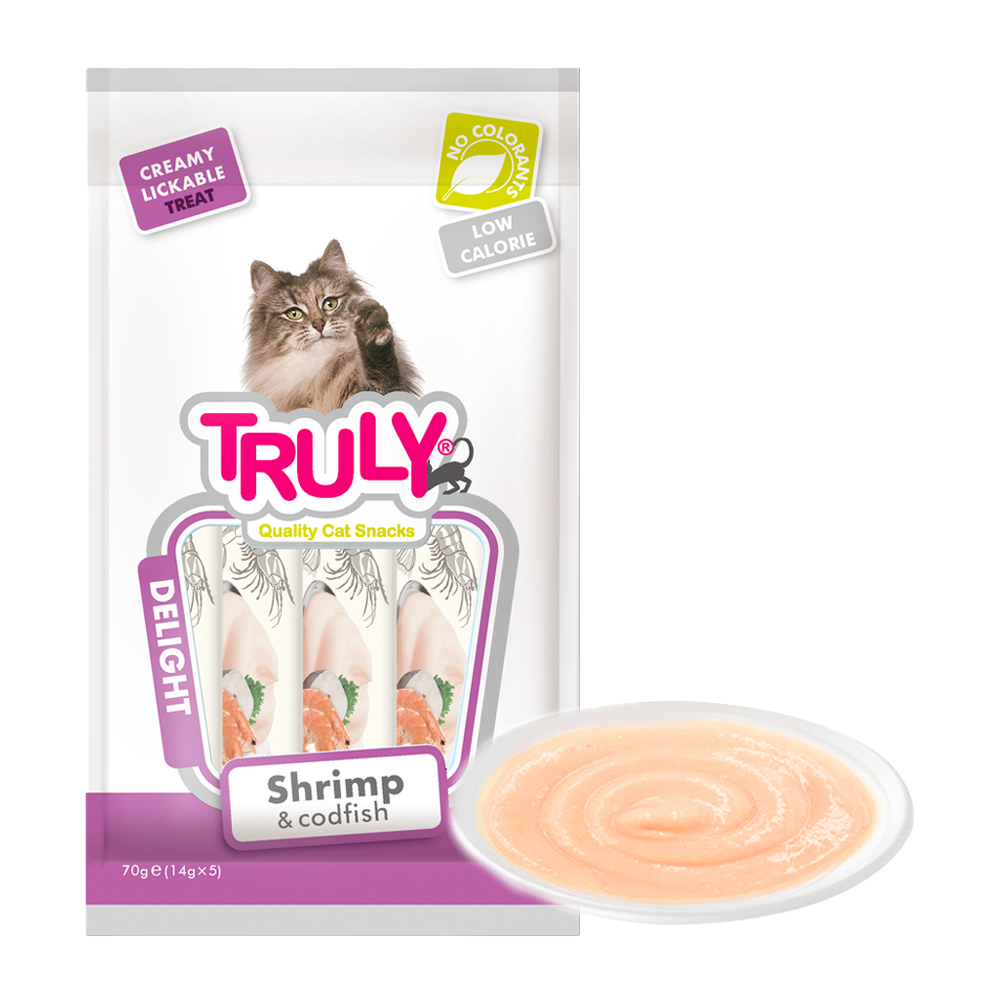 Truly Cat Creamy Lickable Shrimp & Codfish - 70 G