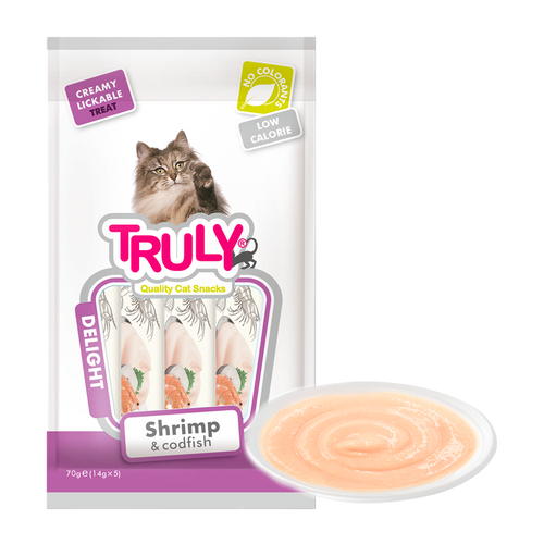 Truly Cat Creamy Lickable Shrimp & Codfish - 70 G