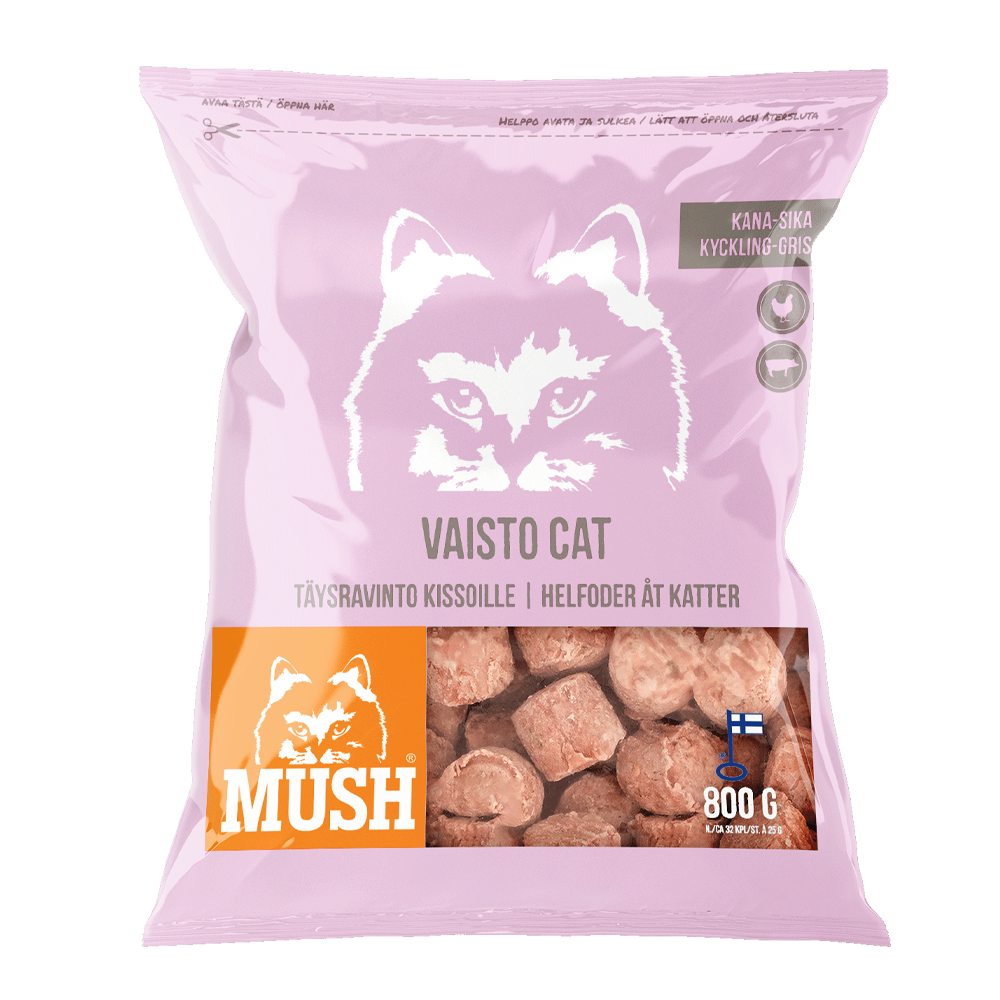 Mush Vaisto® Cat Rosa (kyckling - Gris)