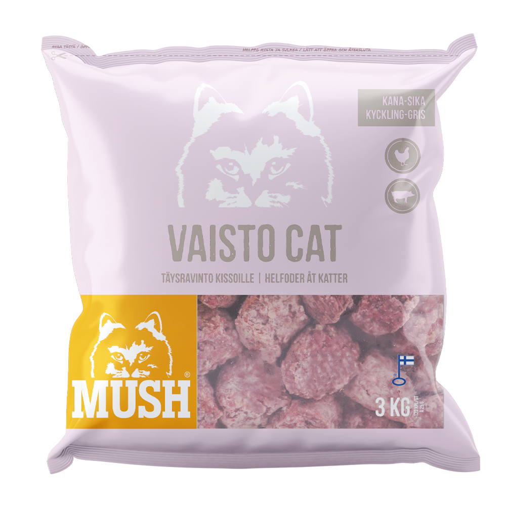 Mush Vaisto® Cat Rosa (kyckling - Gris)