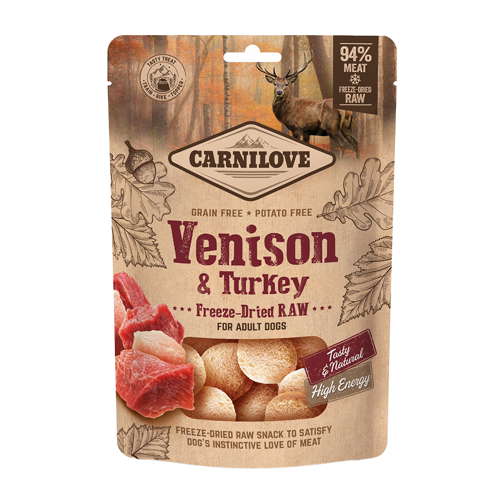 Carnilove Freeze-Dried Raw Snacks Vilt & Kalkon – 60 G