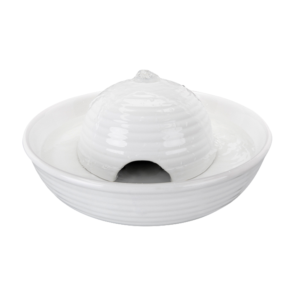 Vattenfontän Vital Flow Mini Keramik Vit - 0.8 L