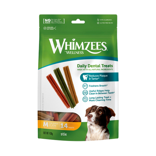 Whimzees Sticks M 14 ST - 420 G | Endast 149 kr! - Zoogiganten