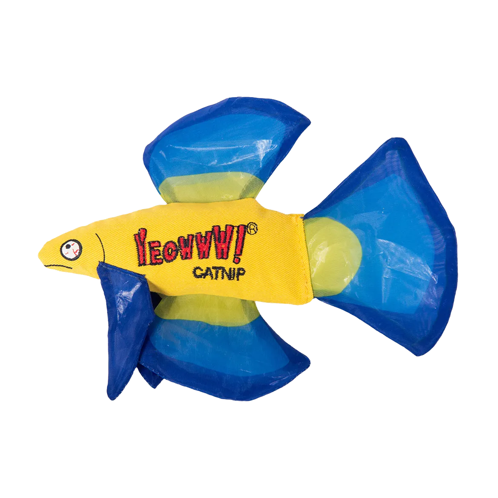 Yeowww Catnip Mo Betta Fish Blue - 16,5x12,7x2,5 CM