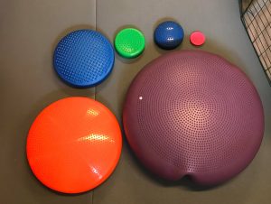 Olika typer av balansbollar