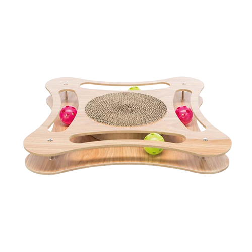 Aktivetetsleksak med Utbytbar Pappklös Trä - 35x4x35 CM