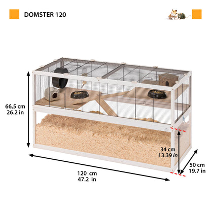 Smådjursbur Domster 120 - Svart